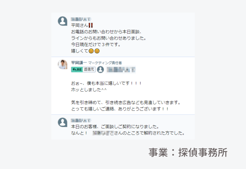 愛知県の探偵事務所さんの声